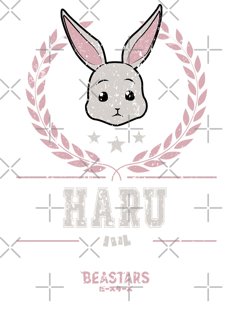 Beastars Team Haru Grunge Style Throw Pillow - Image 2