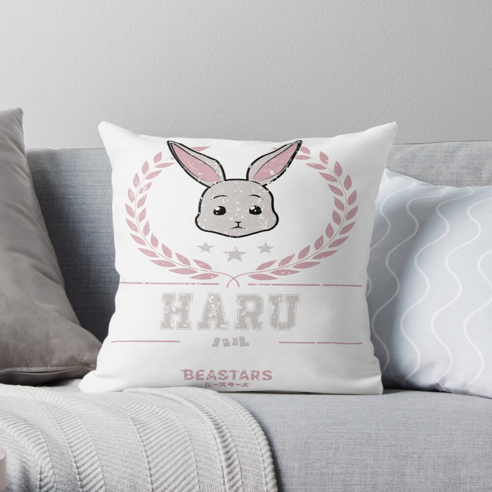 Beastars Team Haru Grunge Style Throw Pillow