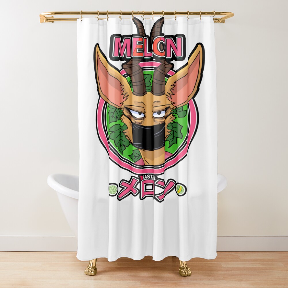 Beastars Melon Mask Shower Curtain