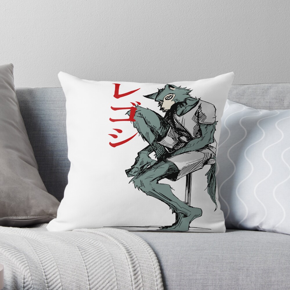 Legoshi Beastars Regoshi Wolf From Beastars Anime Throw Pillow