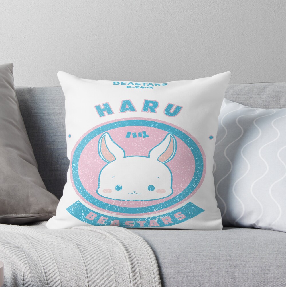 Best Selling Beastars Haru Chibi Grunge Style Throw Pillow