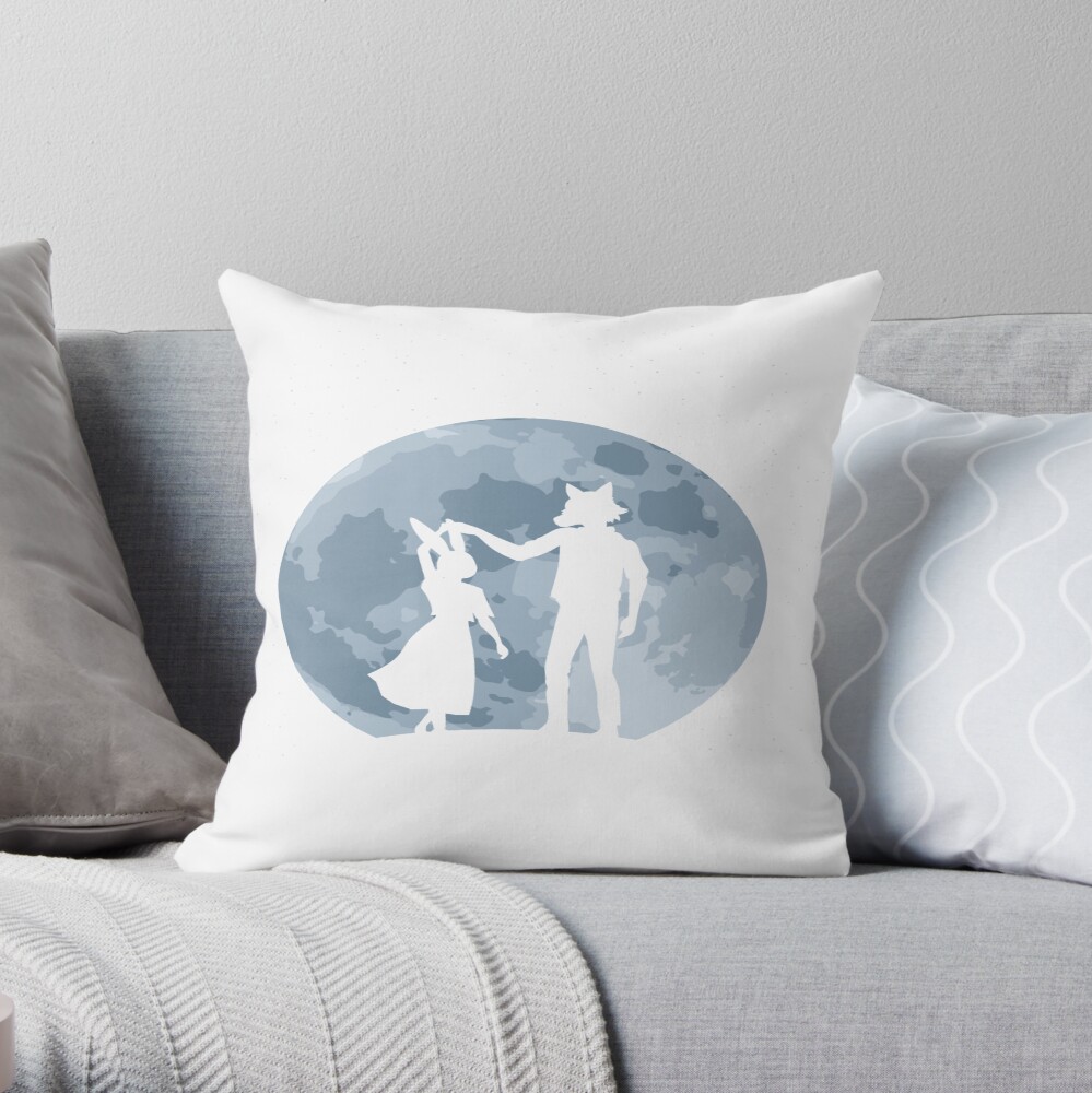 Beasts Under The Moon Throw Pillow