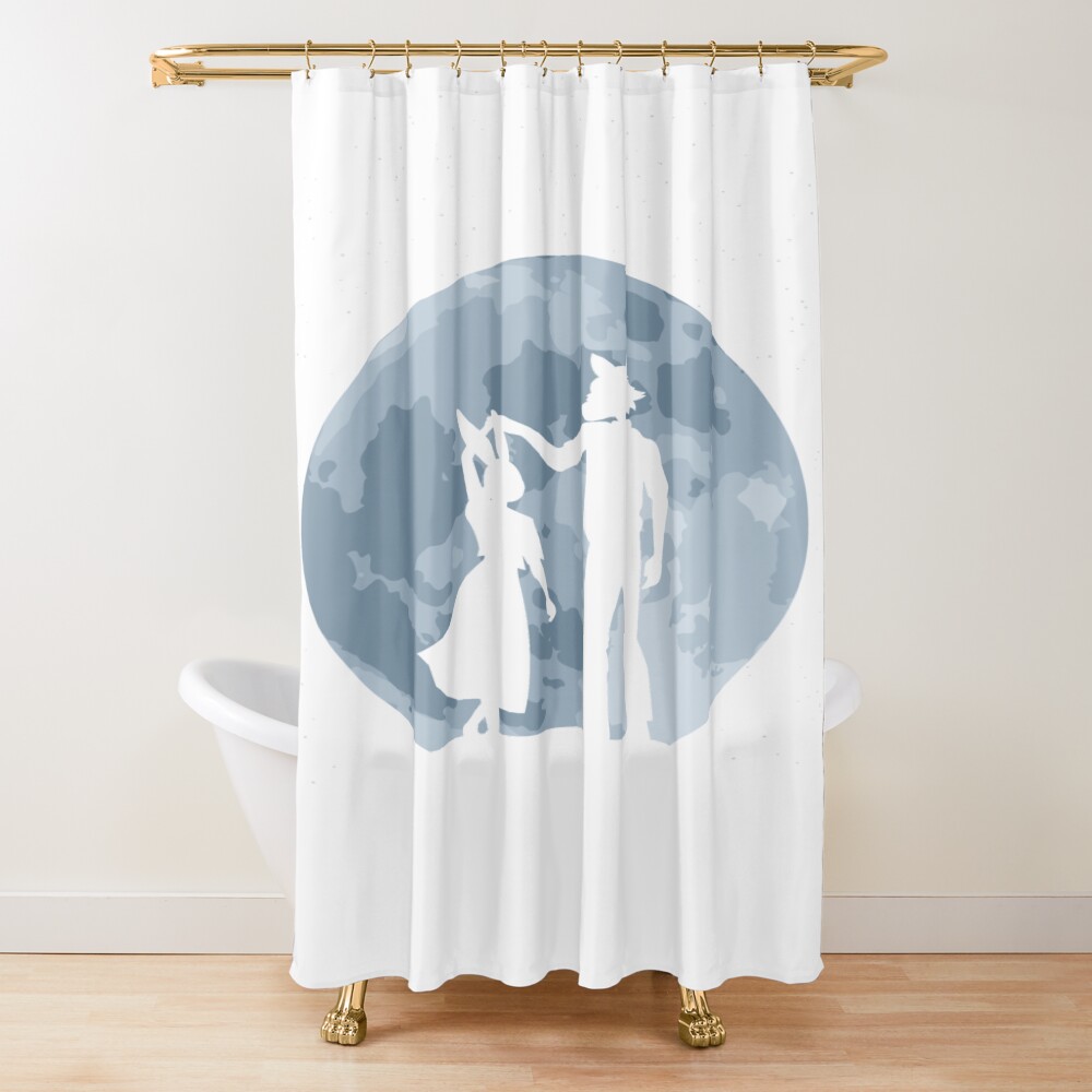 Beasts Under The Moon Shower Curtain